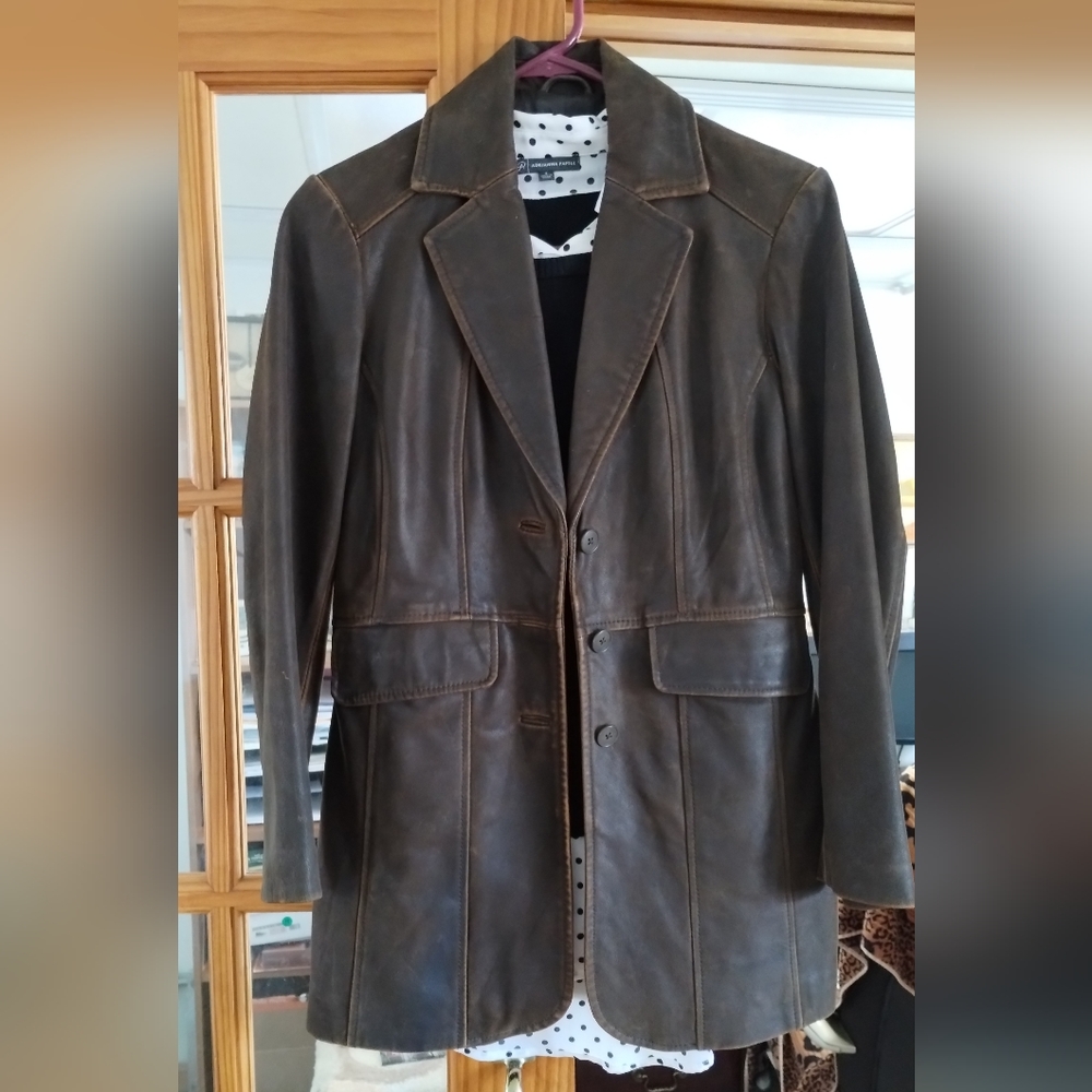 Vintage 90s Brown Leather jacket